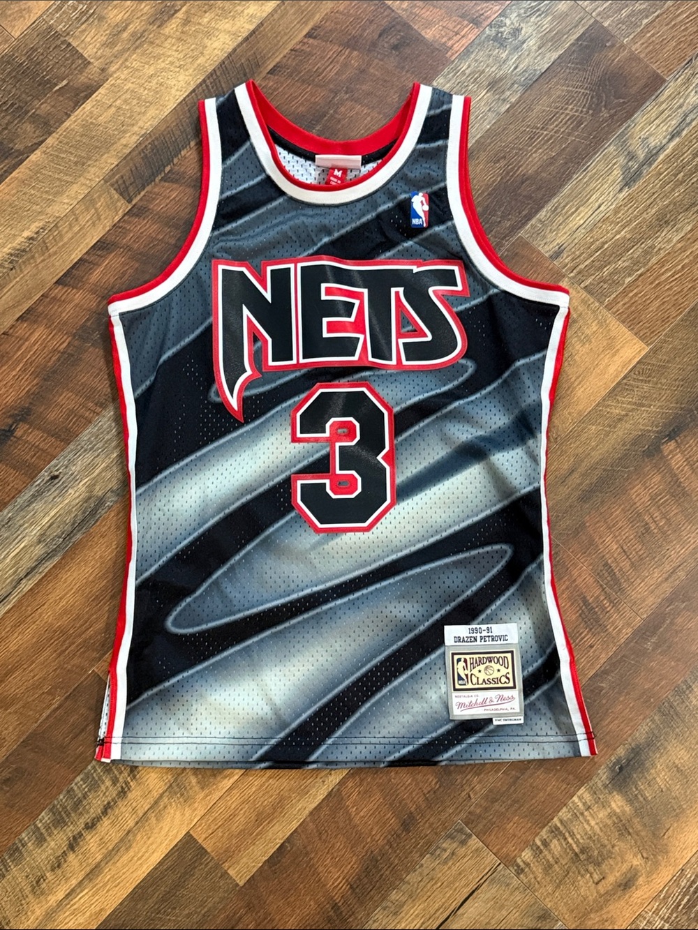 Mitchell & Ness Dražen Petrović #3 New Jersey Nets Reload Swingman Jersey NWT